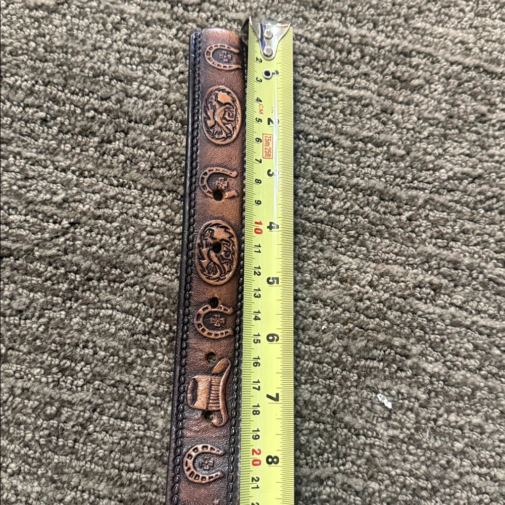 Brown Leather Western Belt